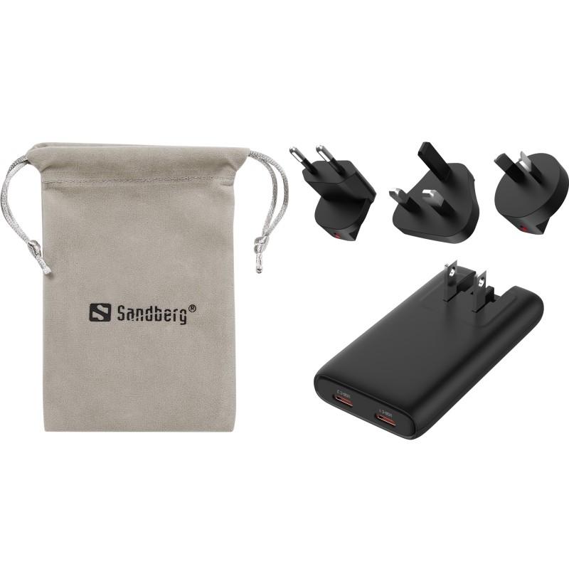 Sandberg 4in1 TravelCharger 65W Black